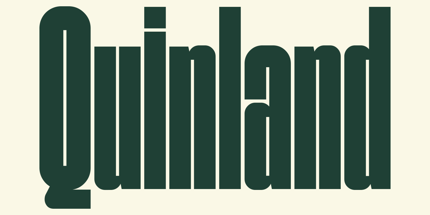 Пример шрифта Quinland #1